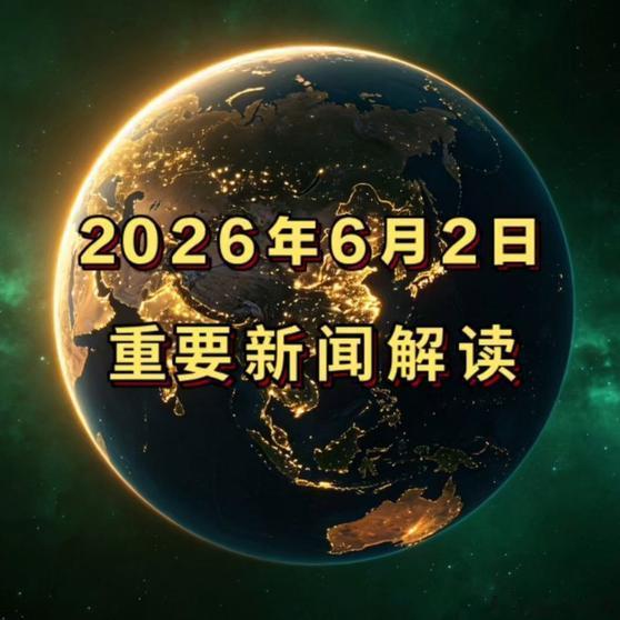 《就在今天，2026年6月2号凌晨1点前，重要新闻解读！》播放量：3.8万点赞量