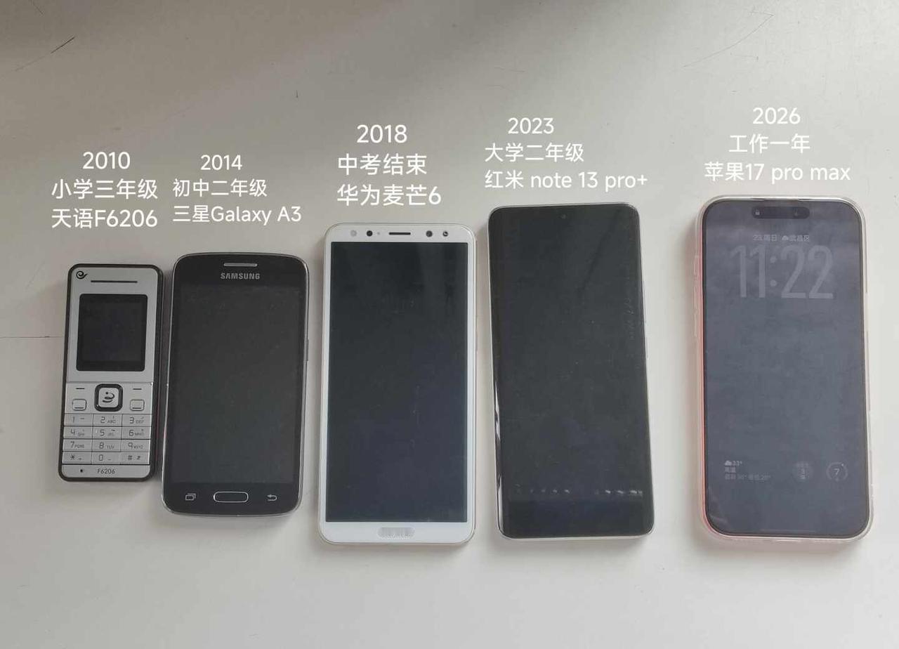 00后千禧年至今手机演变
感觉再过些年可以进手机博物馆了
不同的手机也对应不同年