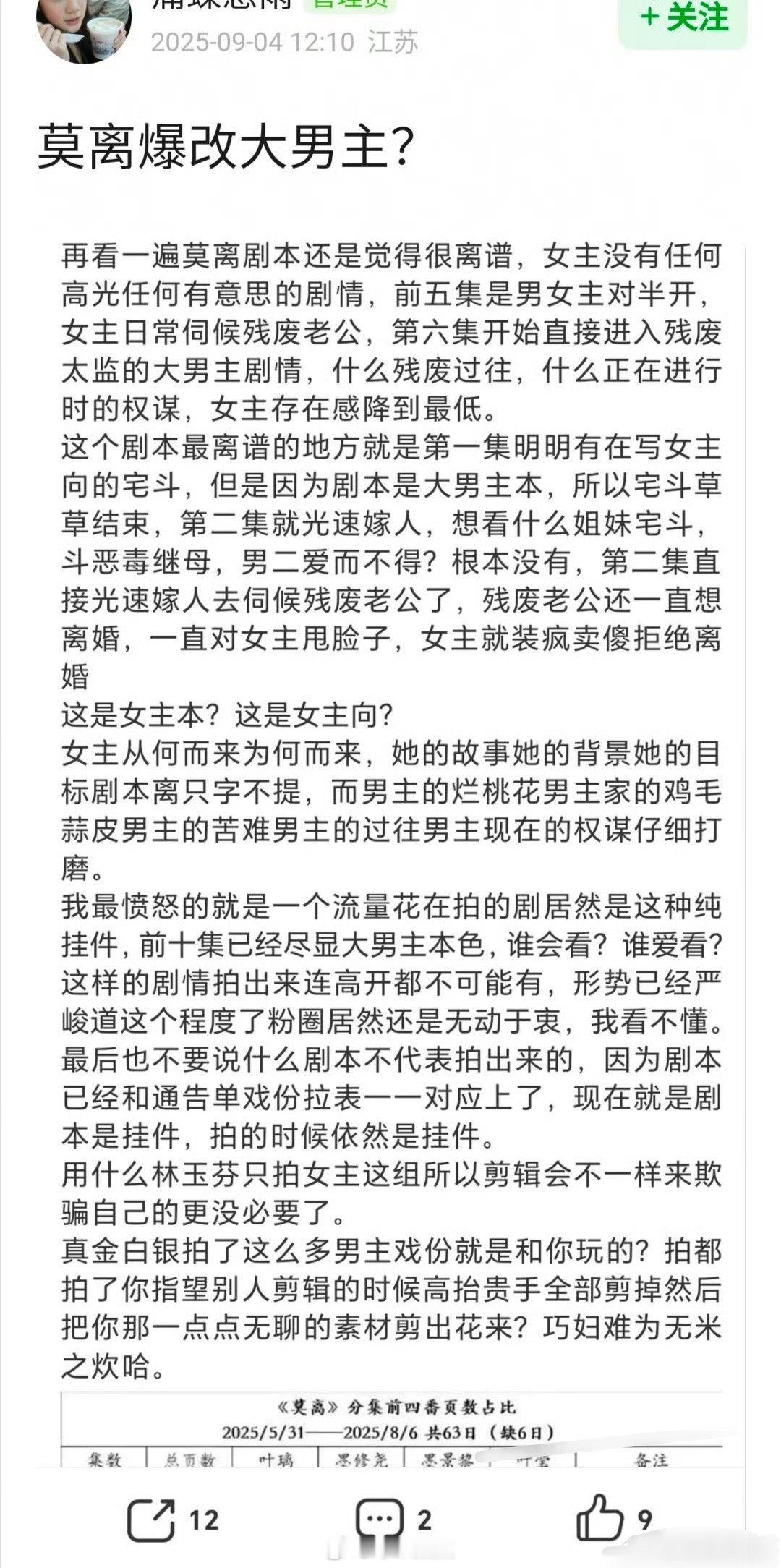 才看到…这是啥意思，看🍍白鹿粉丝维权，《莫离》也爆改大男主了[疑问] ​​​