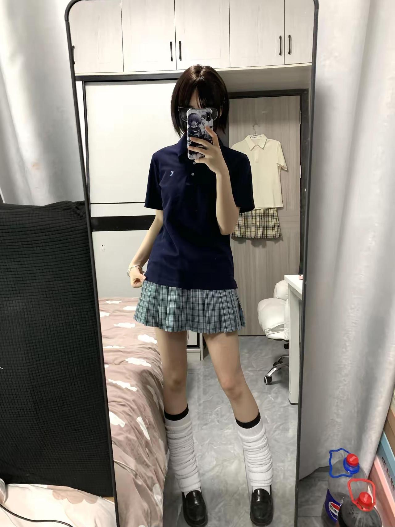 黄/绀。jk穿搭 polo穿搭