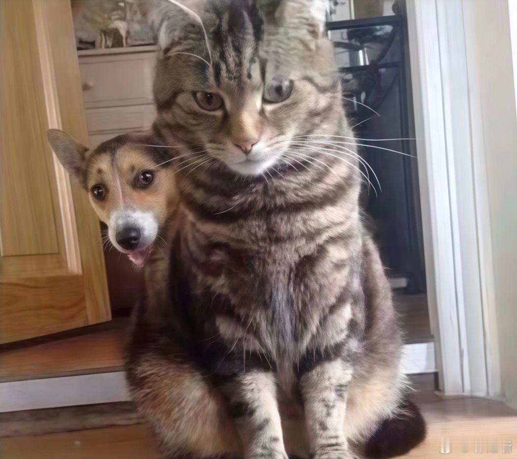 狗性格较为亲人、依赖性强，而猫通常很独立。所以许多猫狗混养情况下，当家作主的，都