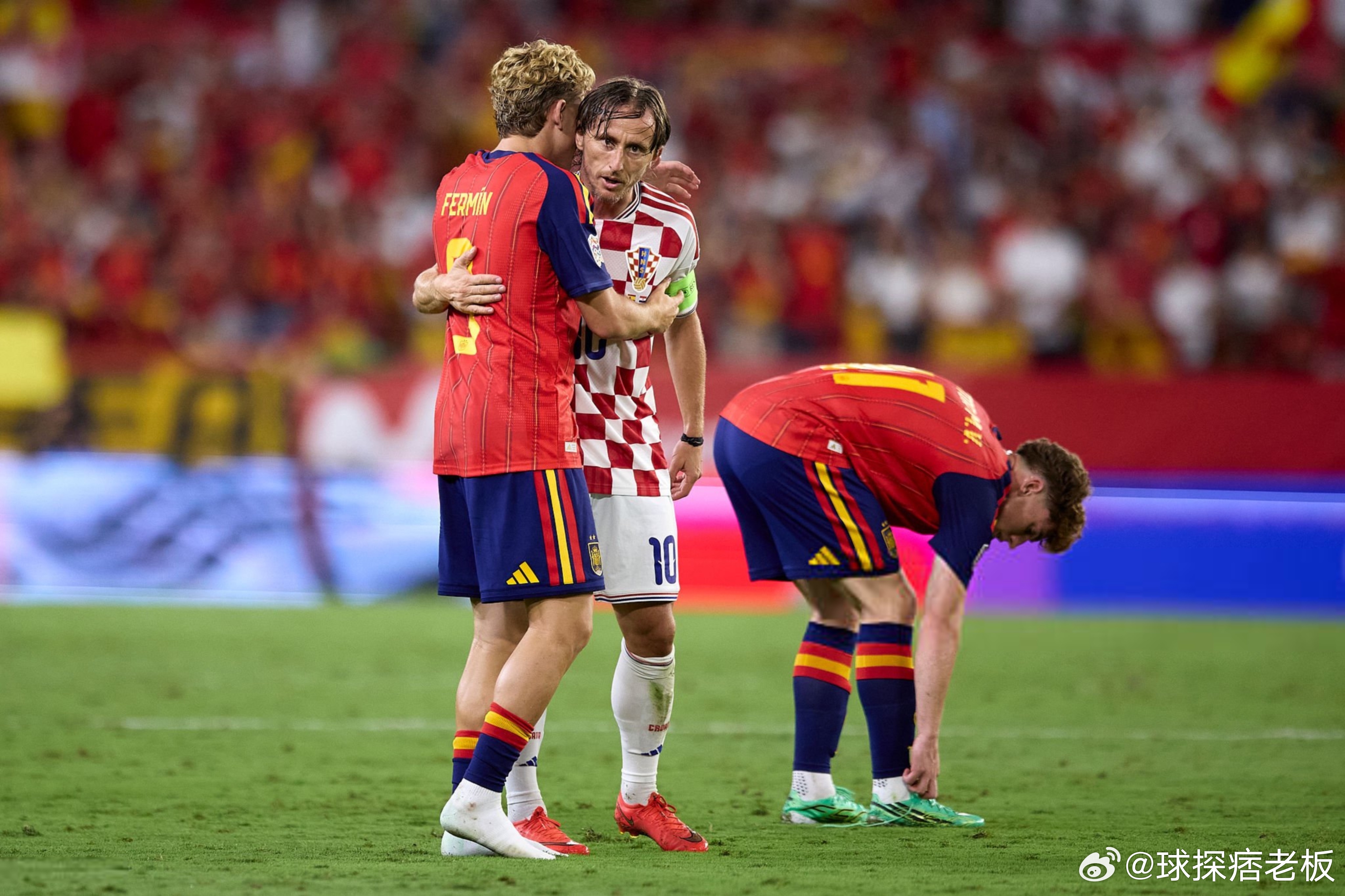 西班牙4比1克罗地亚Fermin Lopez & Luka Modric ​​​