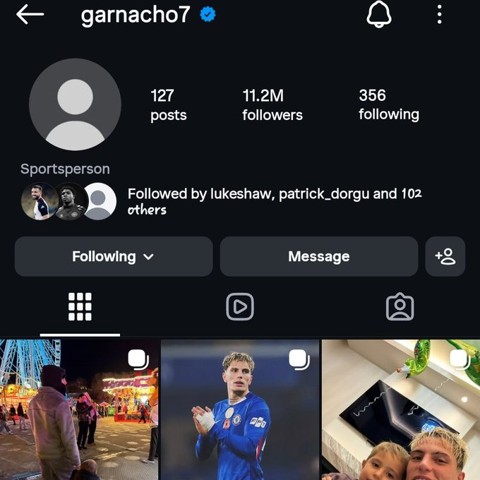 【🤔】加纳乔已删除其Instagram头像，清除个人简介中与切尔西相关的内容，