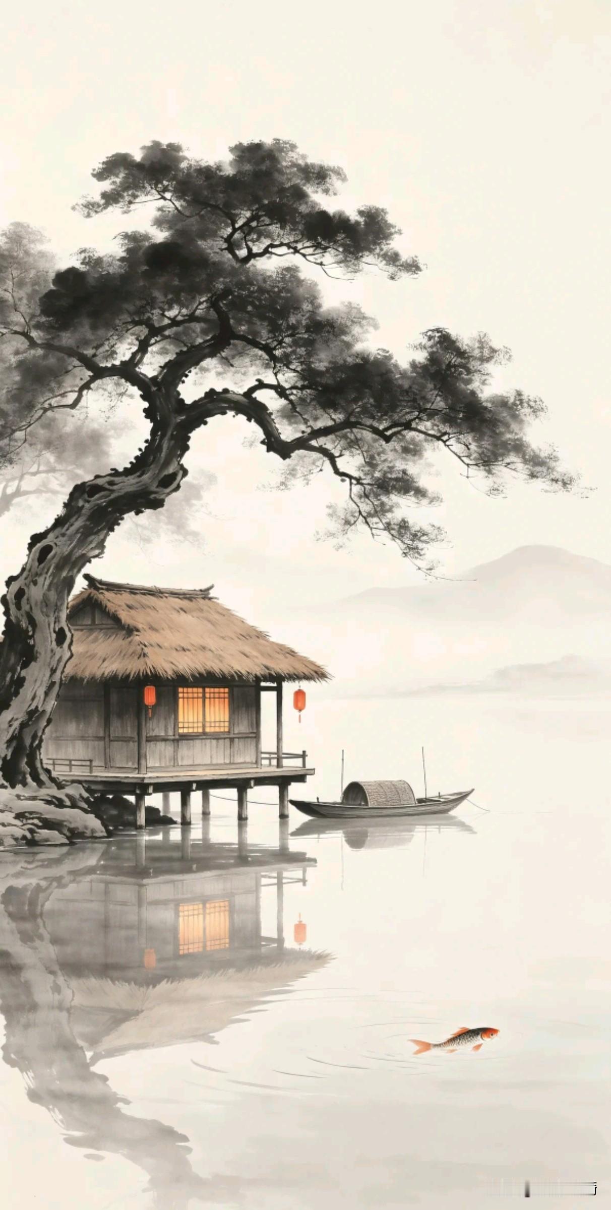 《空船渡世：不怨天，不尤人，不怜影，不囚心，自逍遥》

方舟一叶渡江津，触我虚船