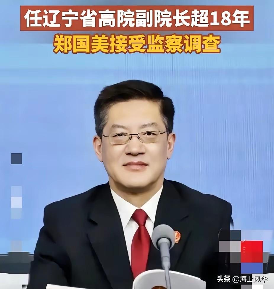 3月23日刚出的消息，辽宁高院原副院长、一级高级法官郑国美，因涉嫌严重违法被查，