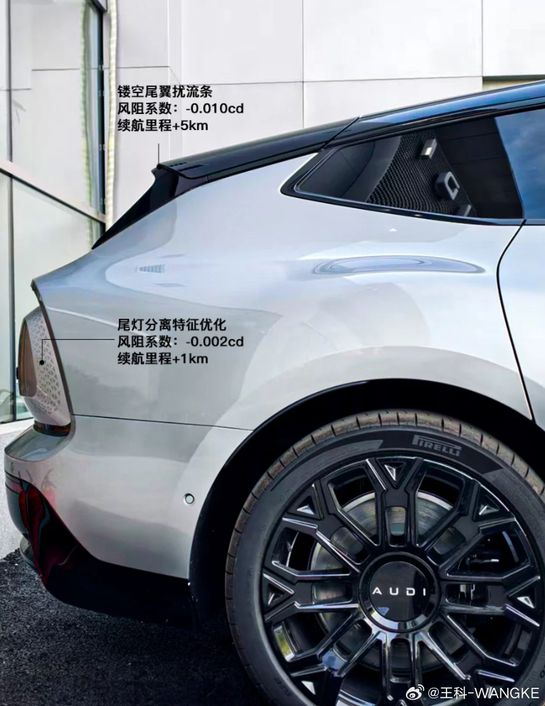 AUDI E5 Sportback，一个被空气动力学技术包裹，进行13处风阻优化