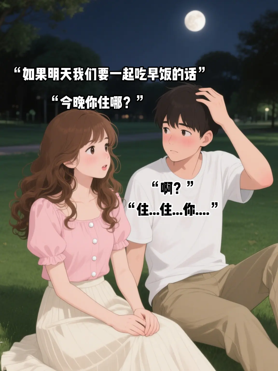 如果明天可以一起共进早餐，今晚你住哪？。