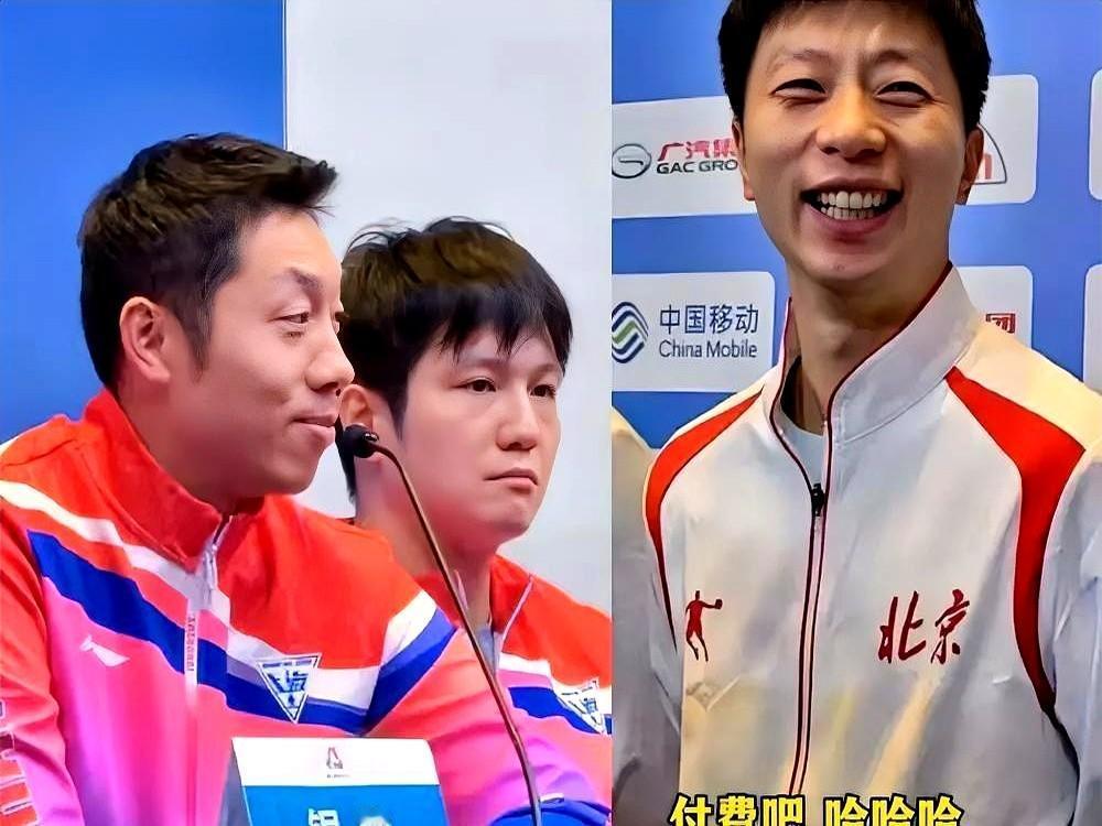 许昕一句话，旁边樊振东的脸都僵了。

2021年东京奥运会采访，许昕张口就是：“