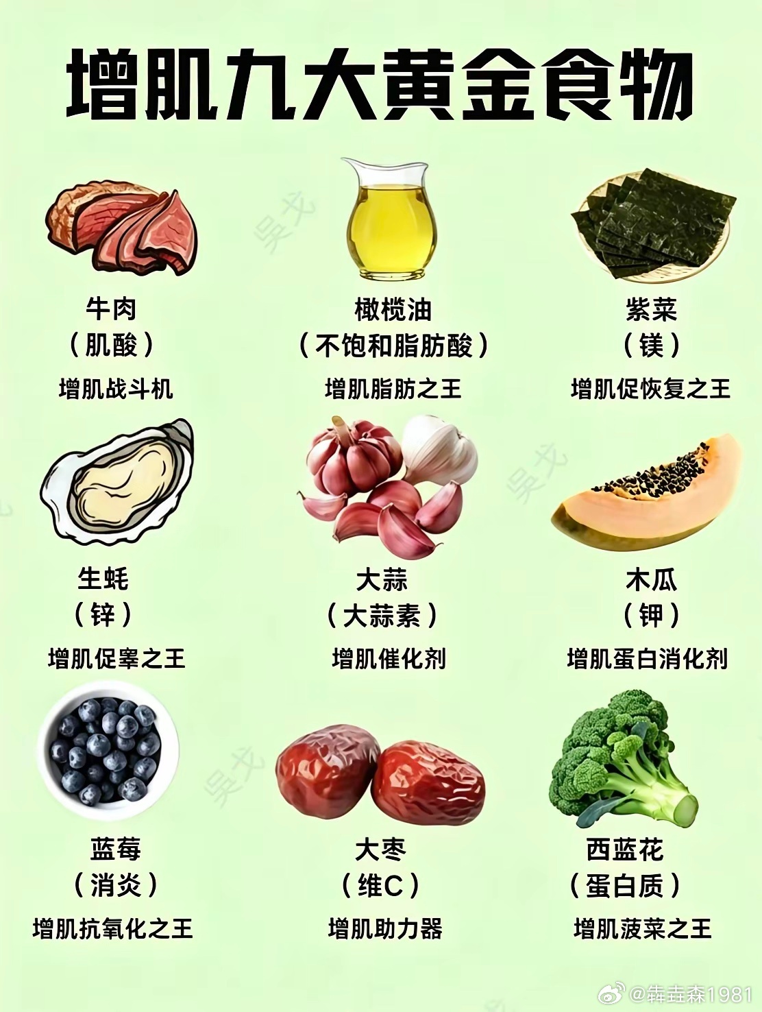 增肌九大黄金食物 
