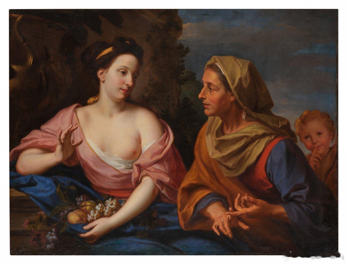 西洋历史文化鱼缸 法国画家Louis Boullogne（1609-1674）的