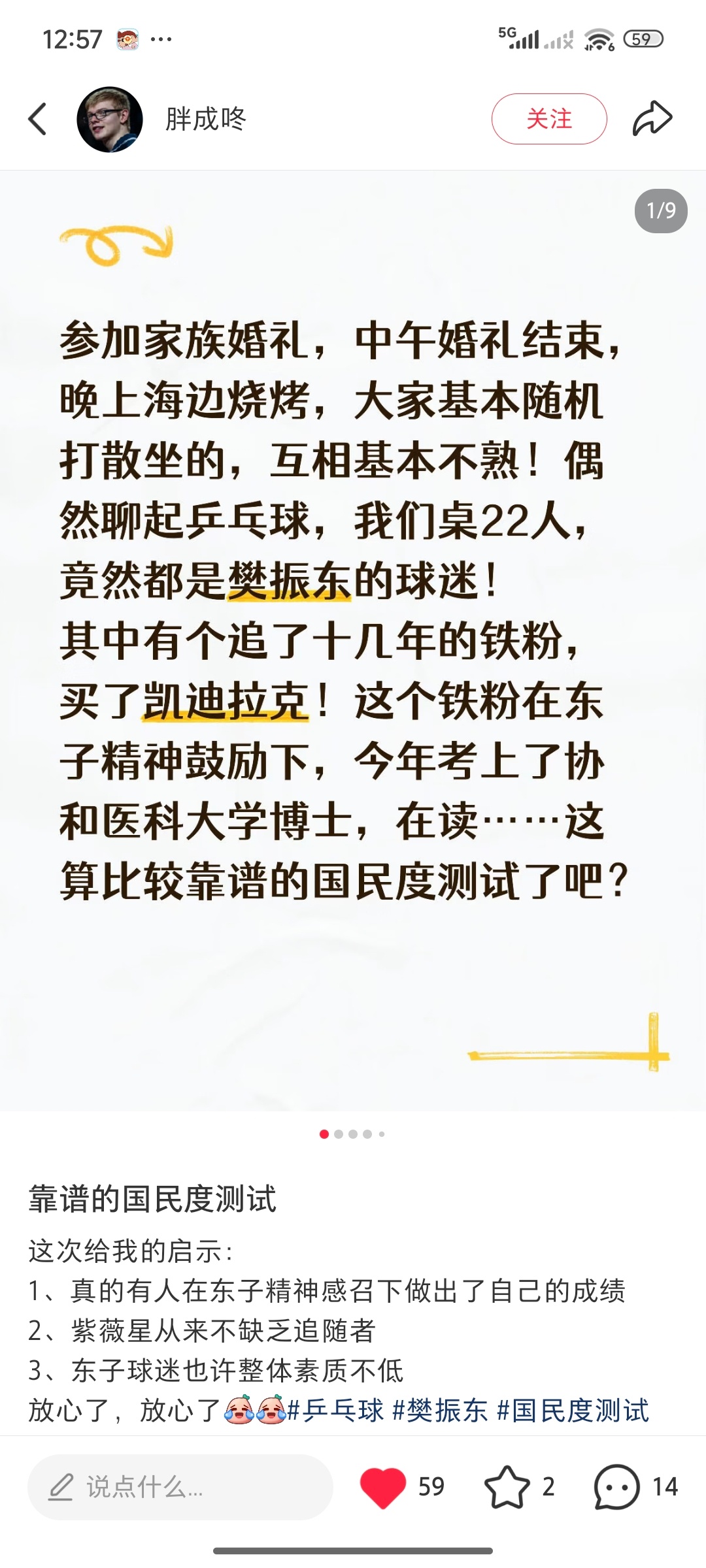 论樊振东的国民度测试⬇️