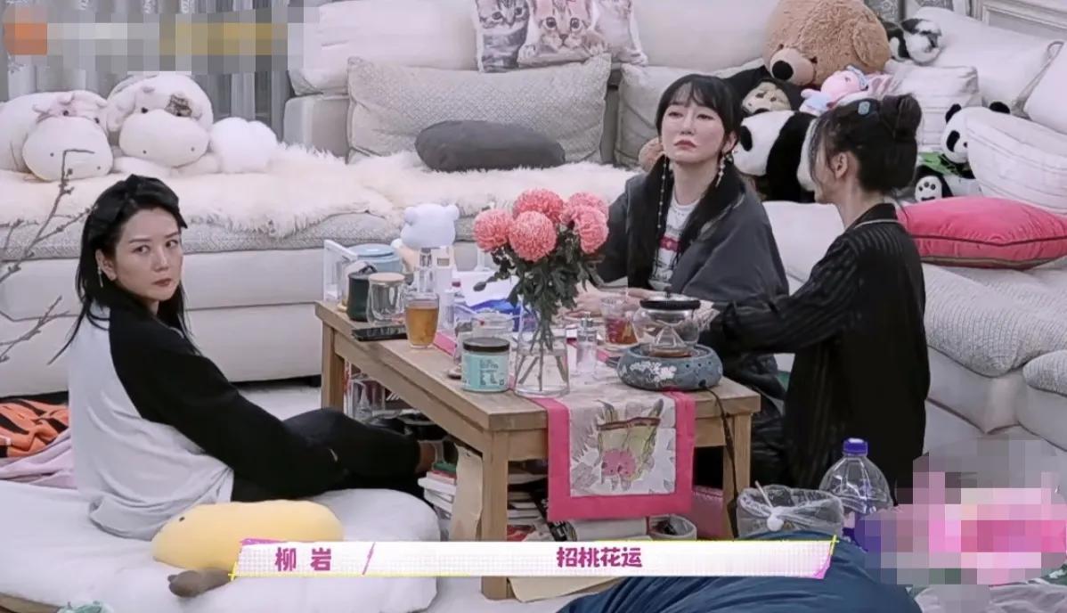 柳岩说自己家里还买了桃花，招桃花运。还让何洁给自己找过对象，然后她就给自己看了一