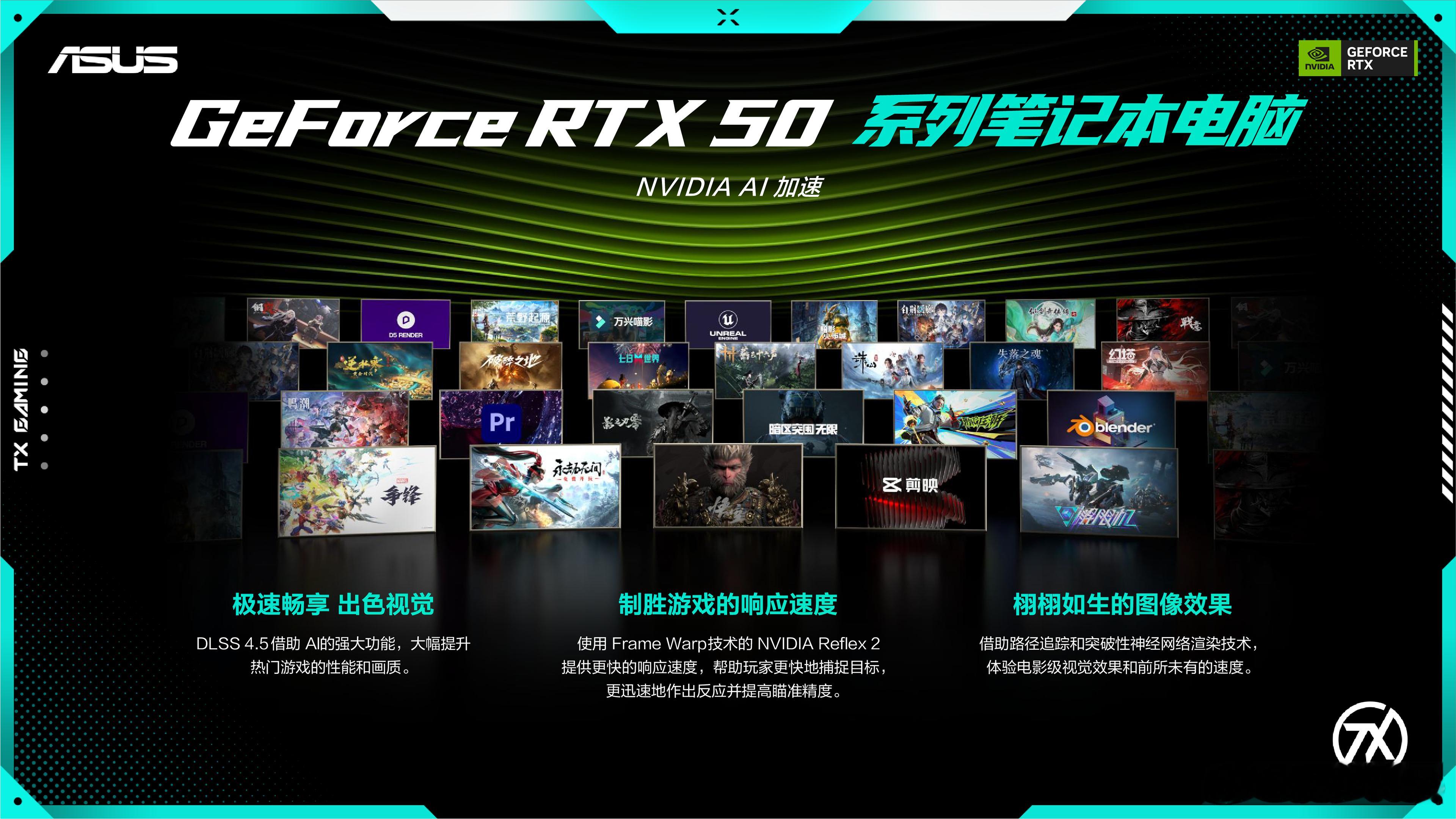 显卡方面，华硕天选7 Pro可选115W满功耗的NVIDIA GeForce R