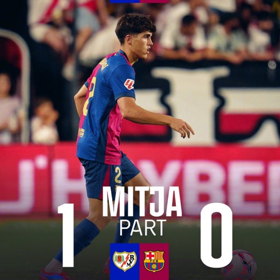 上半场比赛结束，巴萨暂时落后巴列卡诺#巴列卡诺vs巴萨##巴萨# ​​​