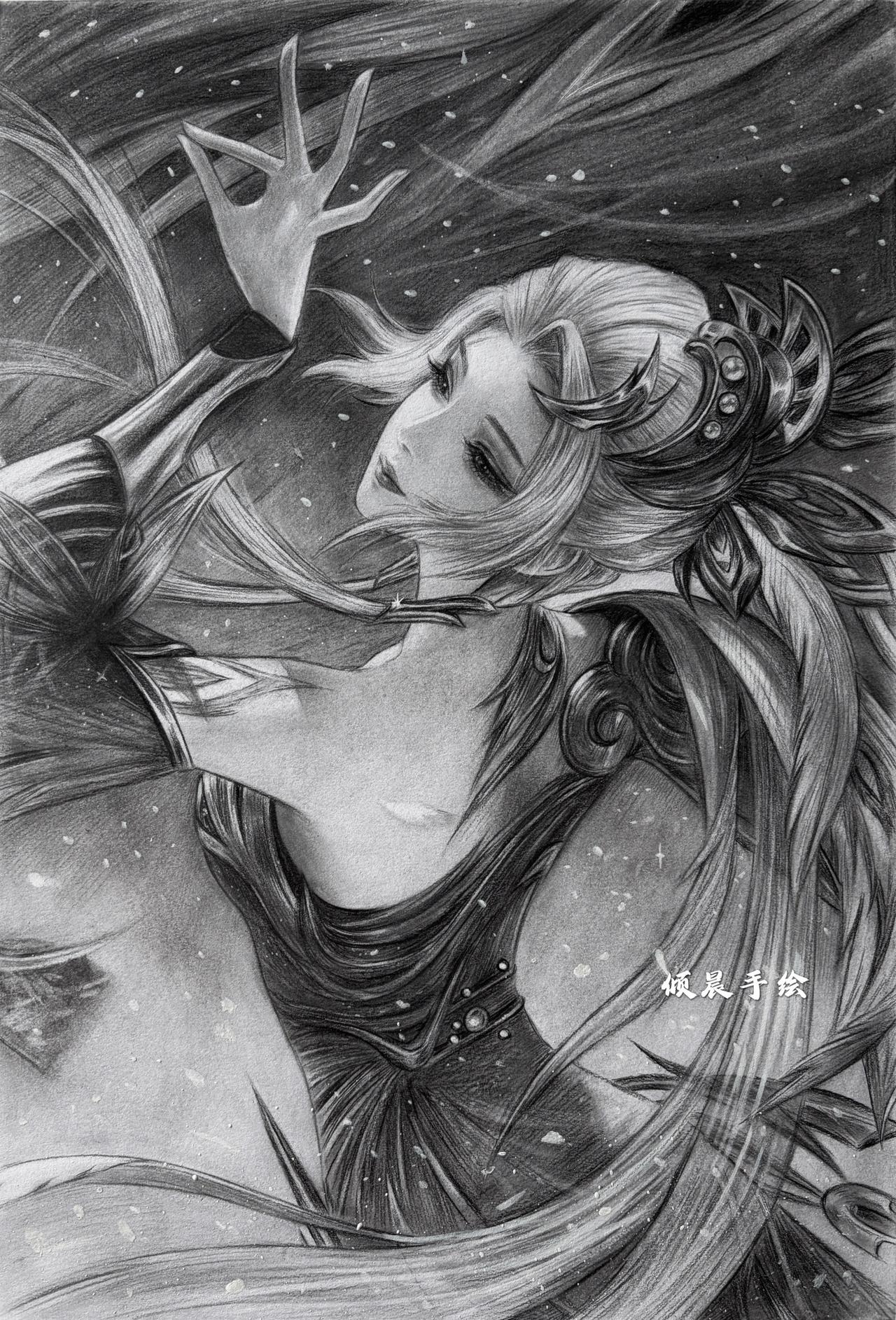 画画 王者荣耀 素描 一张图片证明你是美术生 你的眼睛会biu吗