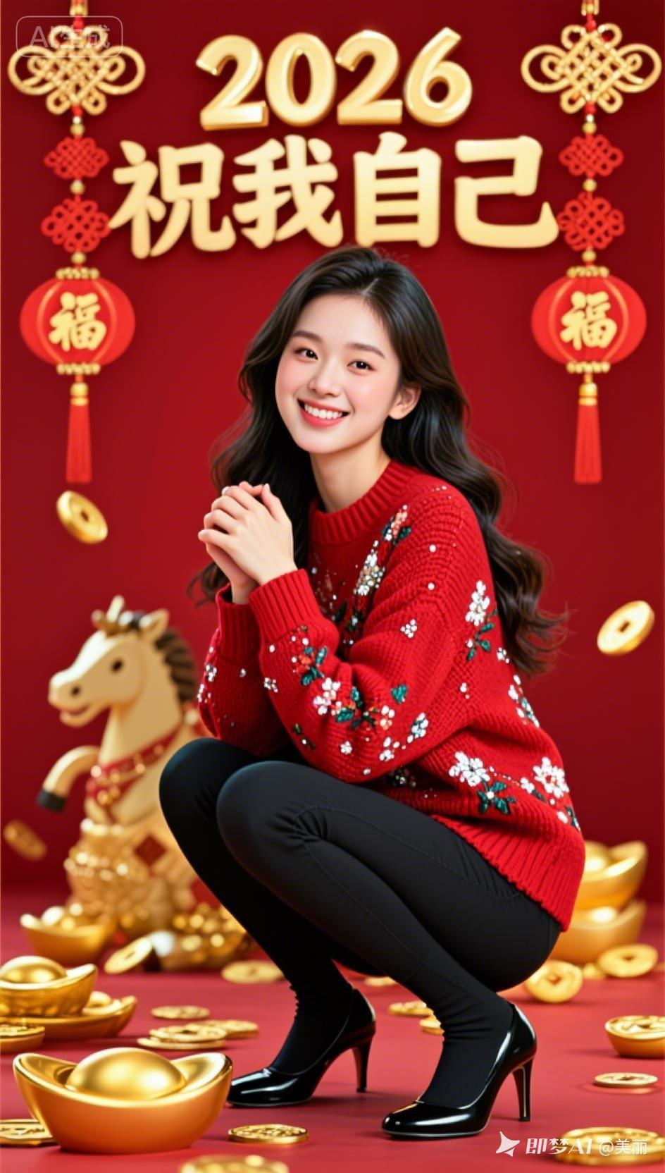 2026年，祝我万事如意，心想事成！🎉💰💕