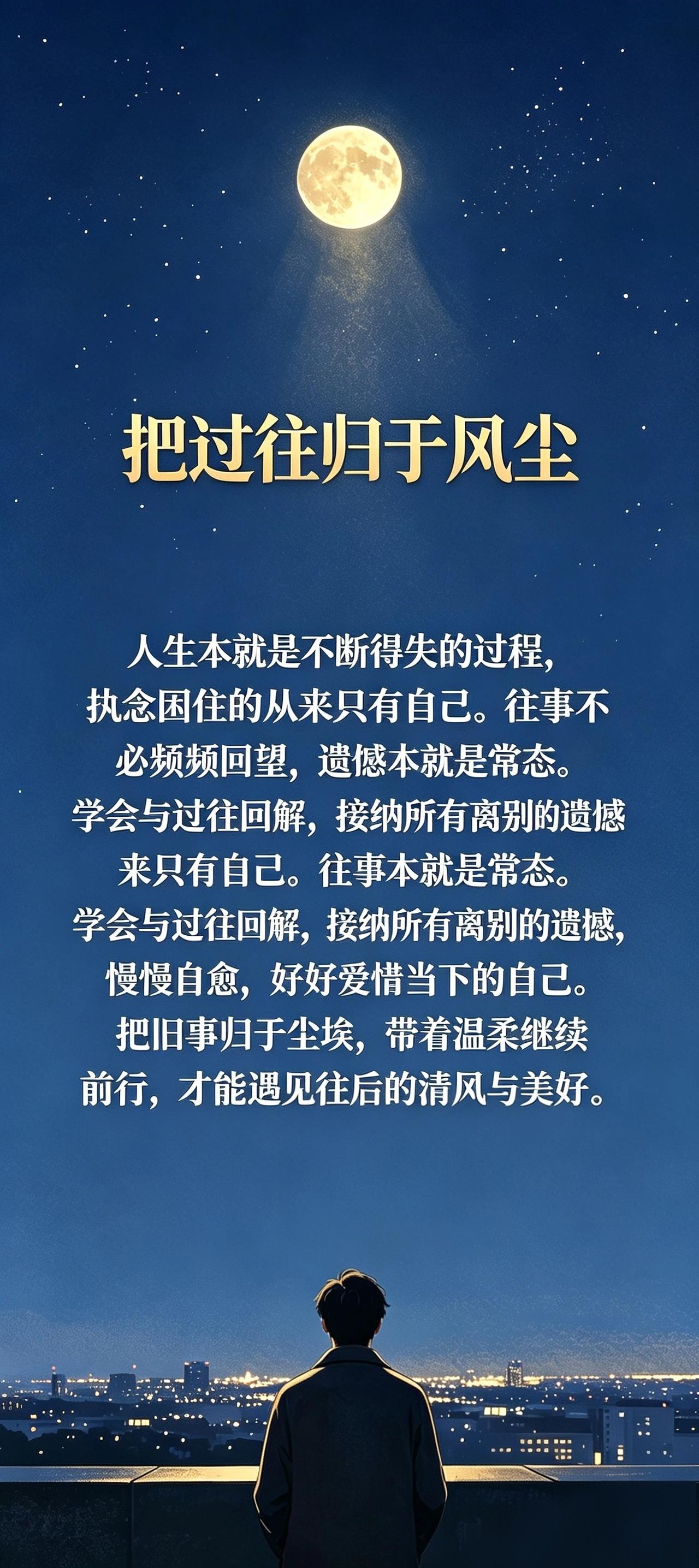 历经浮沉方懂世事人心，看淡得失，以淡然之心安稳度过往后余生