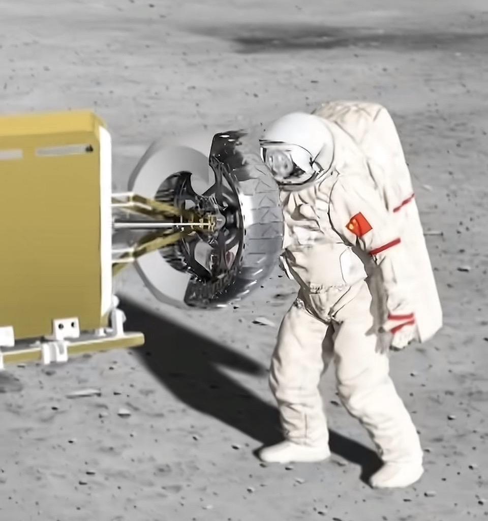 太空漫步的宇航员与国际空间站，科技与梦想的交汇点。