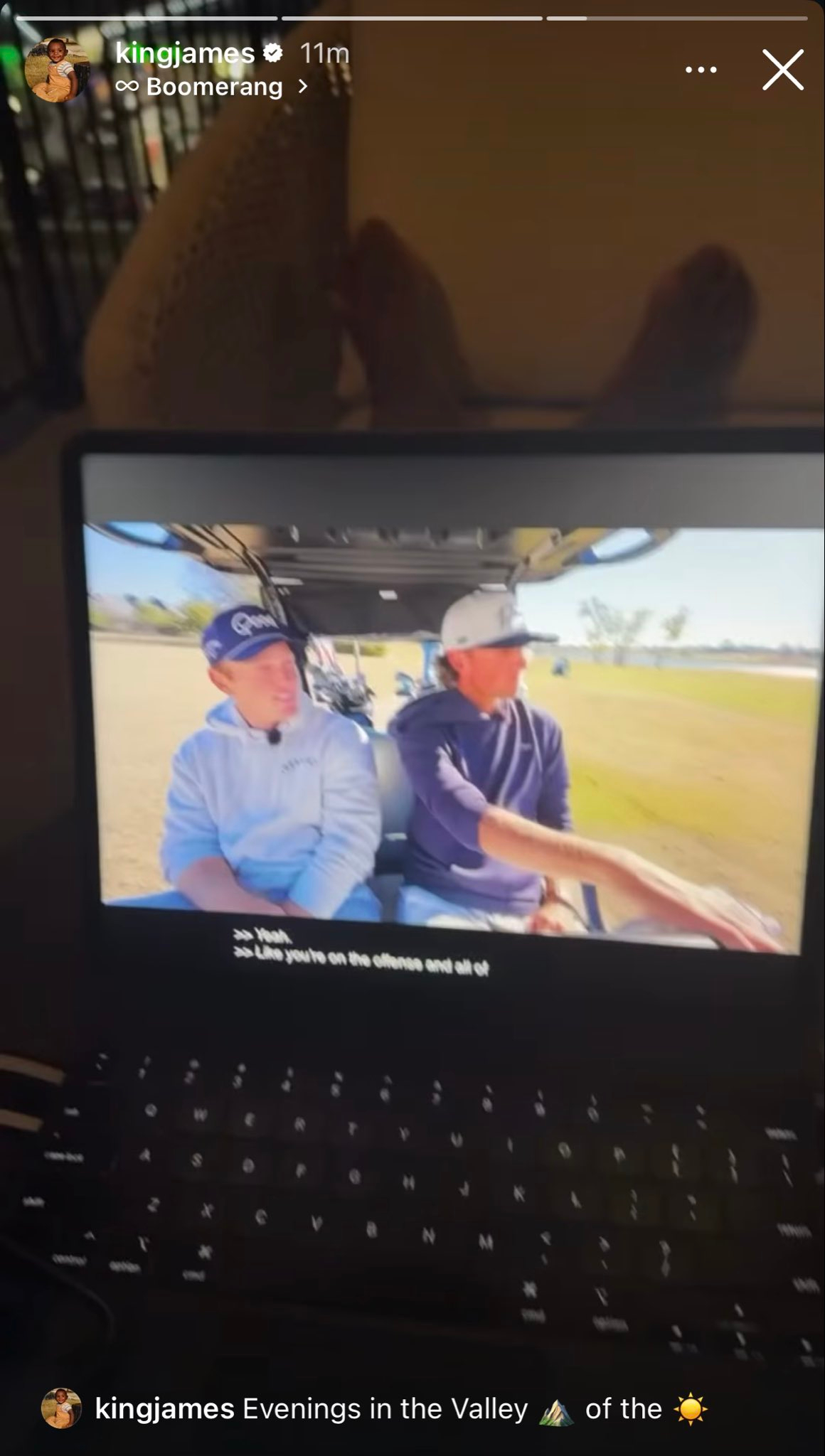 詹哥现在沉迷高尔夫。湖人