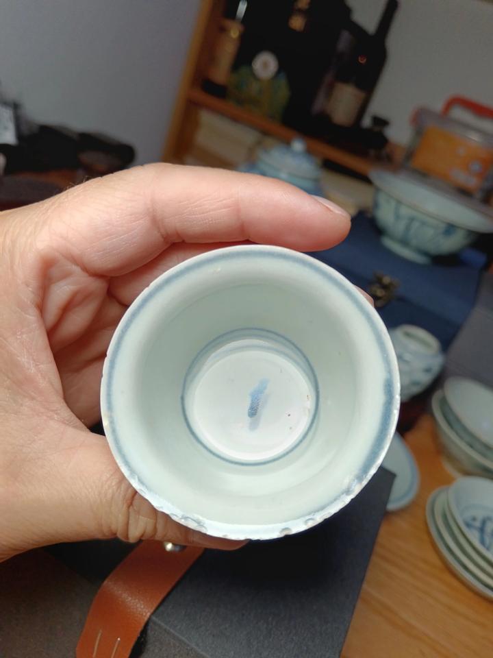宝光可鉴！口沿虽有轻微飞皮，又如何？！包个银口，美的很！明清瓷器 瓷器收藏 古玩
