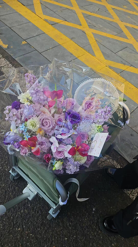 九紫离火🔮‖祥瑞紫中式鲜花抱桶