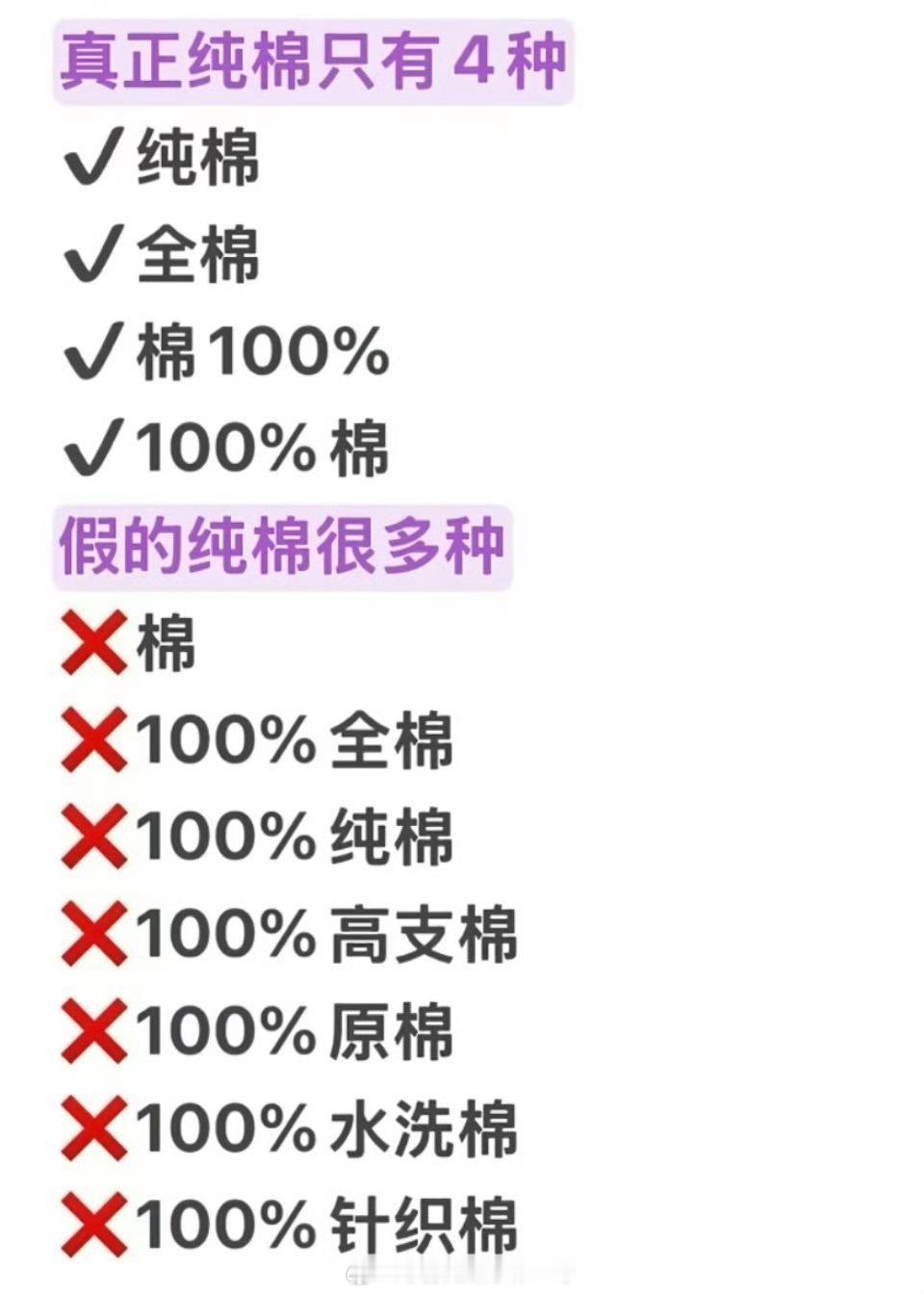 才知道原来100%纯棉不是棉这个我也上过当，后来就是老实只看标签乘风构成，不看这
