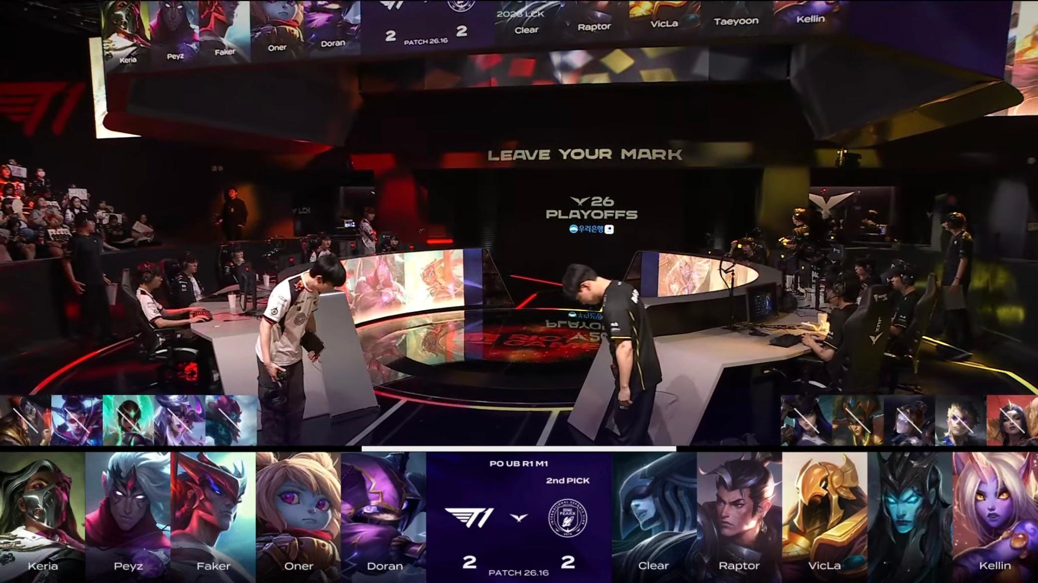 【2026 LCK 季后赛】 GAME 05 vs BFX第五局BP如下T1[超