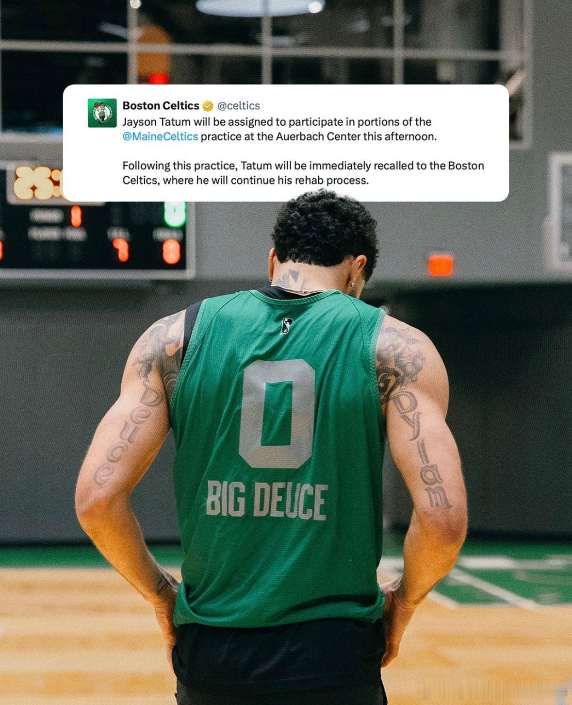 杰森·塔图姆！今天被下放到波士顿凯尔特人队下属G联盟球队进行的部分训练内容。本次