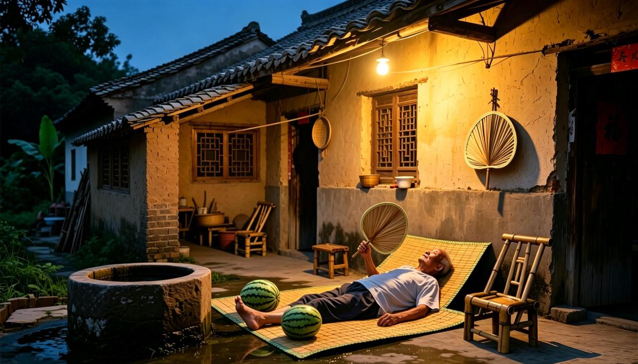 夏夜户外睡凉席，你经历过吗？凡是经历过的人，年纪都不小了，满满的回忆。