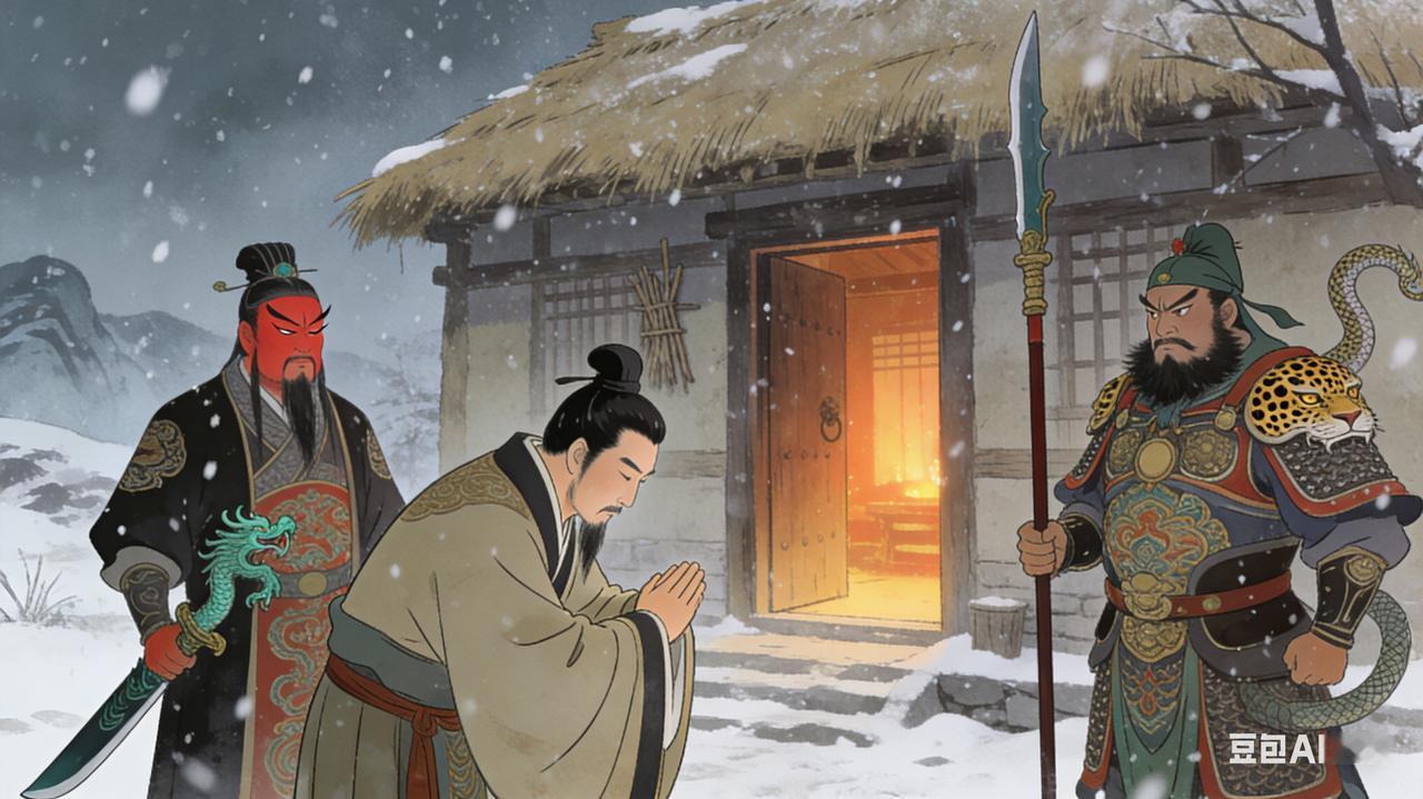 三顾茅庐
一场双向奔赴的千古君臣盟
 
隆冬的南阳卧龙岗，寒梅映雪，草庐柴门轻掩