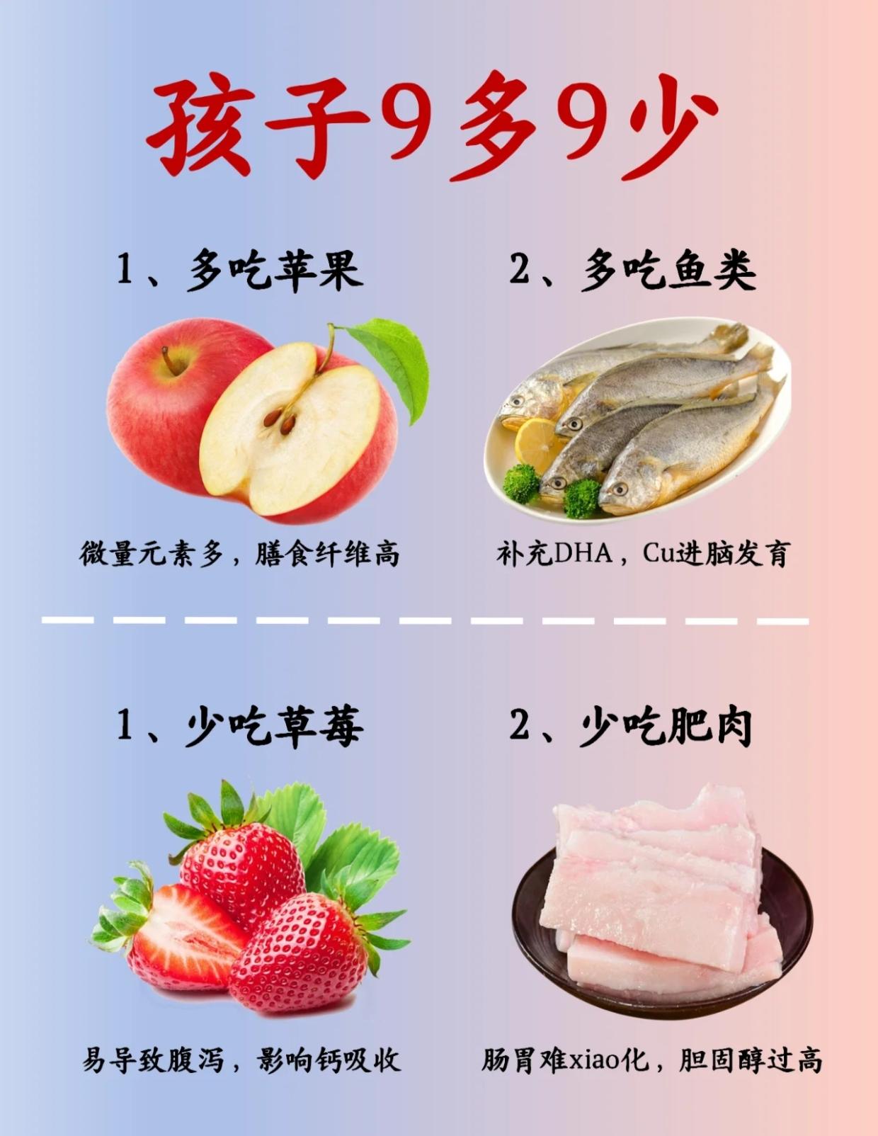宝宝多吃什么，少吃什么。宝宝多吃什么，少吃什么