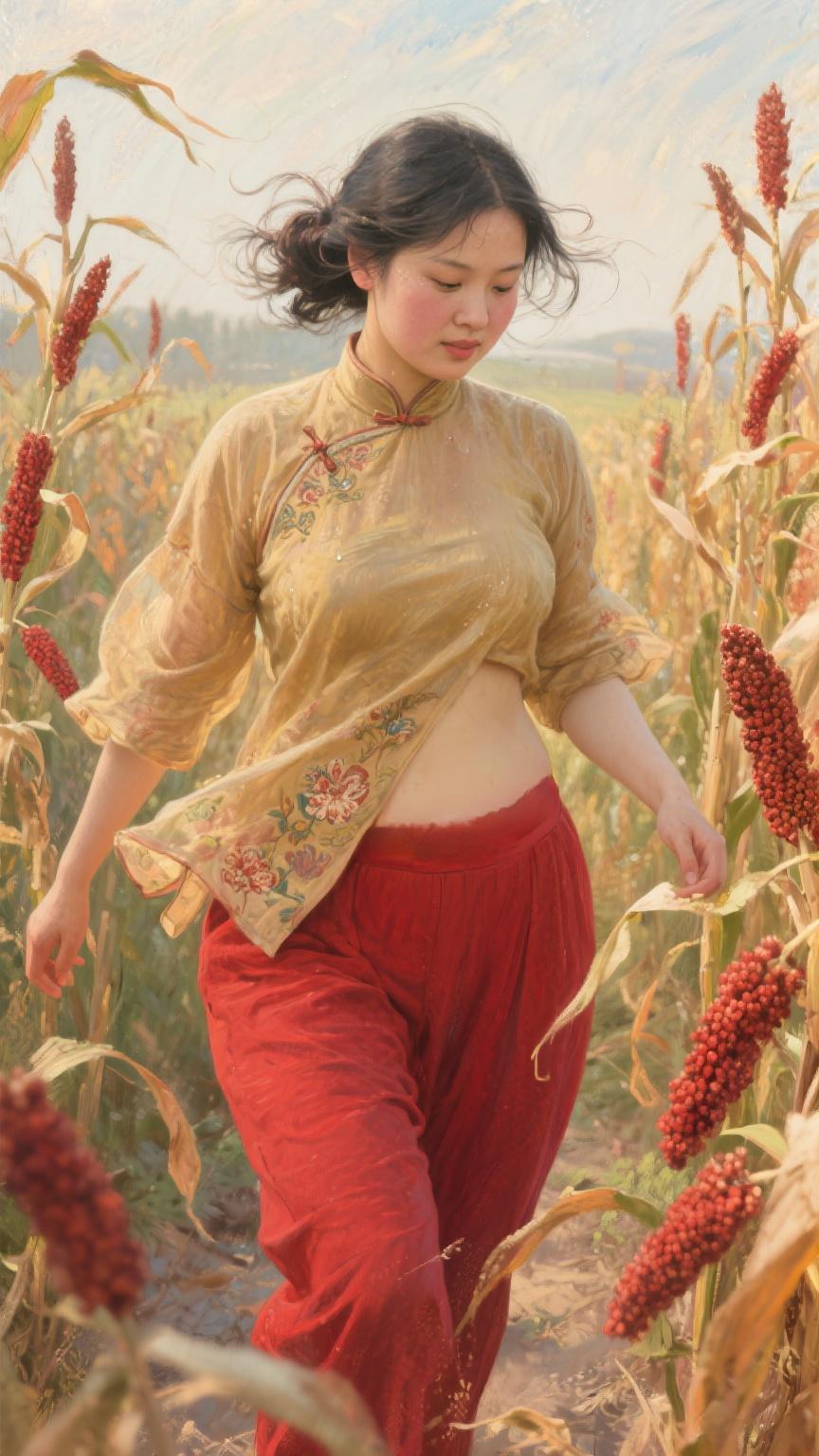 走进画中的世界 油画 复古穿搭