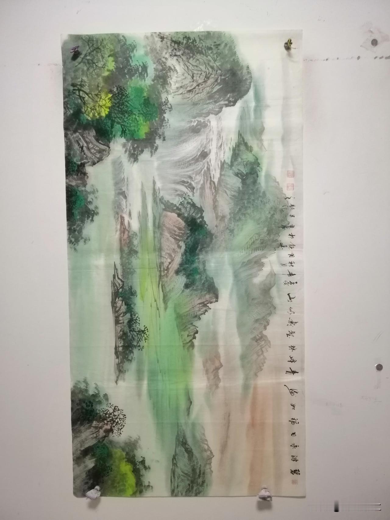 四尺山水，明锐老师作品。