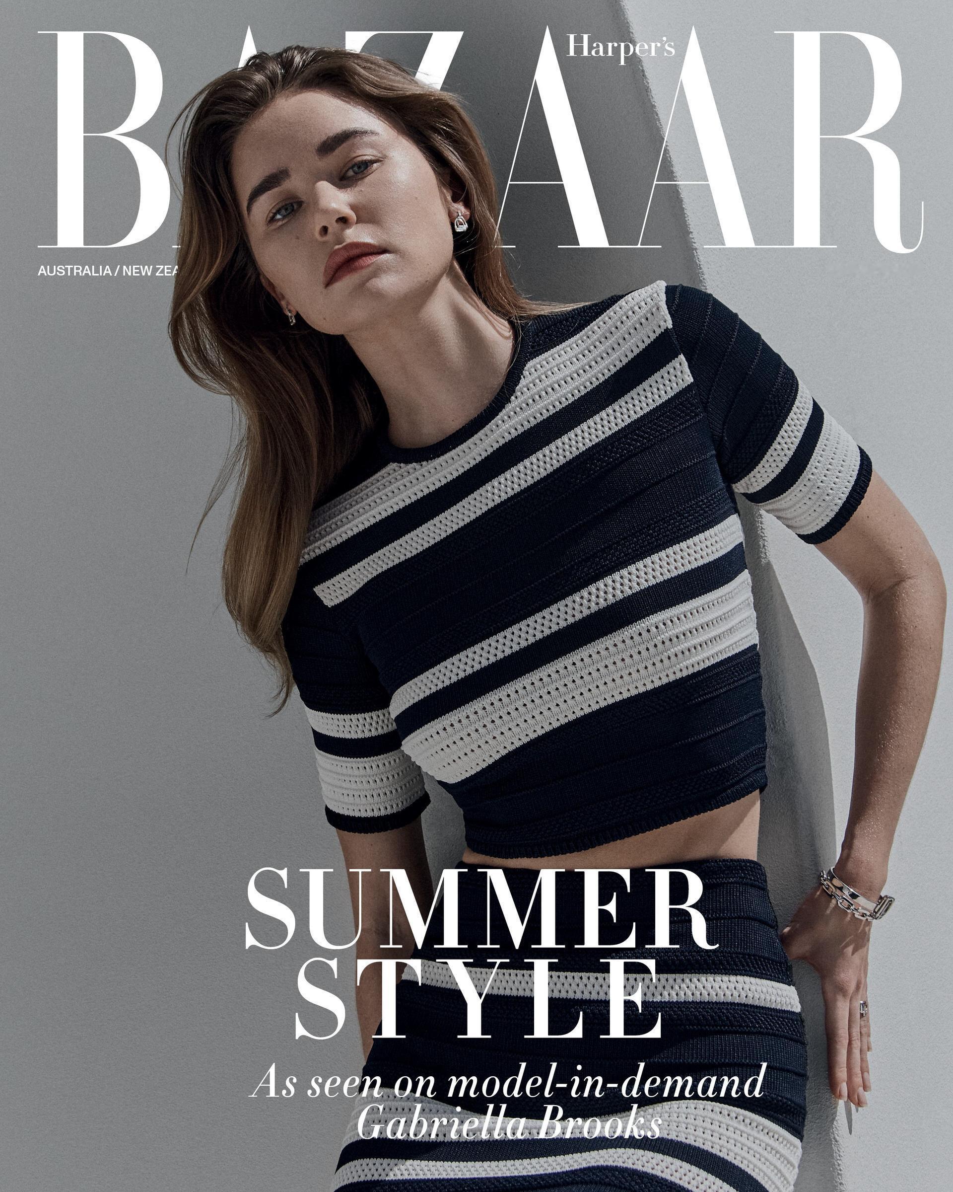 模特Gabriella Brooks登上澳大利亚版《Harper's Bazaa