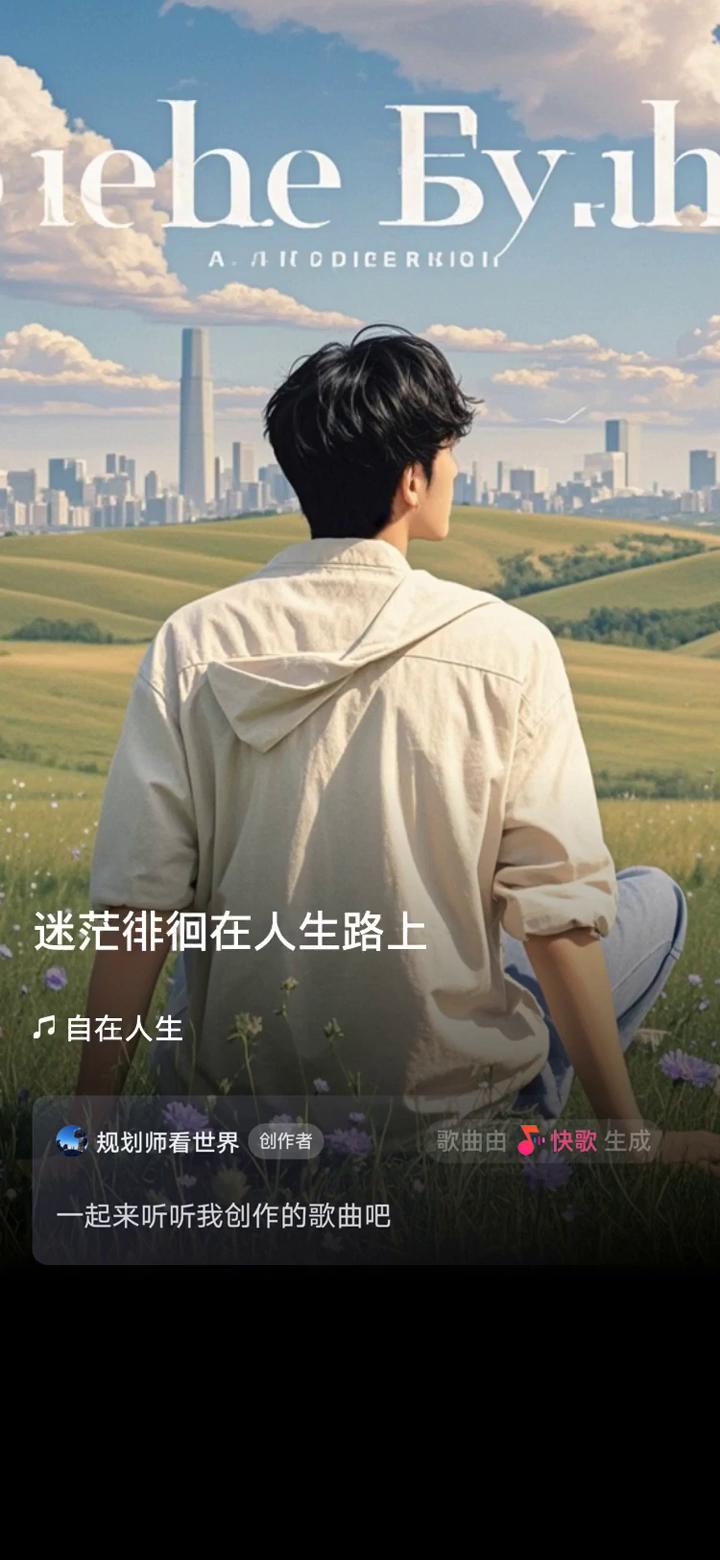 城市喧嚣的潮水涌涨，快乐在生命中绽放。
规划师看世界创作者。
歌曲由快歌生成，一