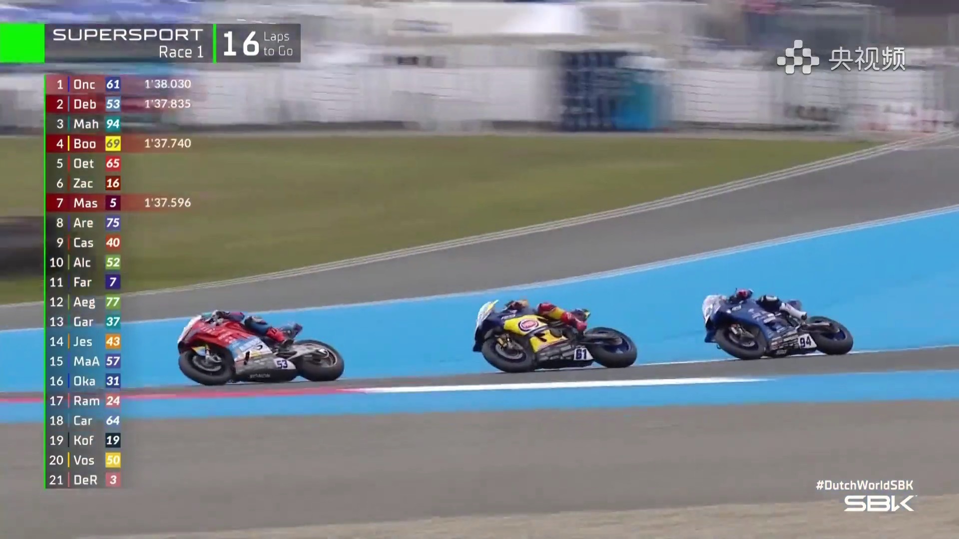 #张雪机车升至第一##张雪机车出战荷兰站正赛#  世界超级摩托车锦标赛荷兰站SS