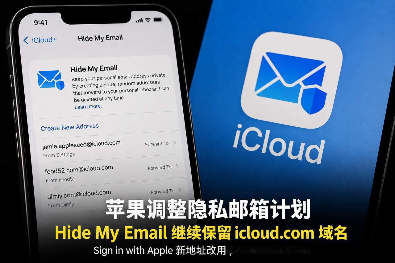 苹果被用户劝回去了，Hide My Email不换域名了

今年6月，苹果原本计