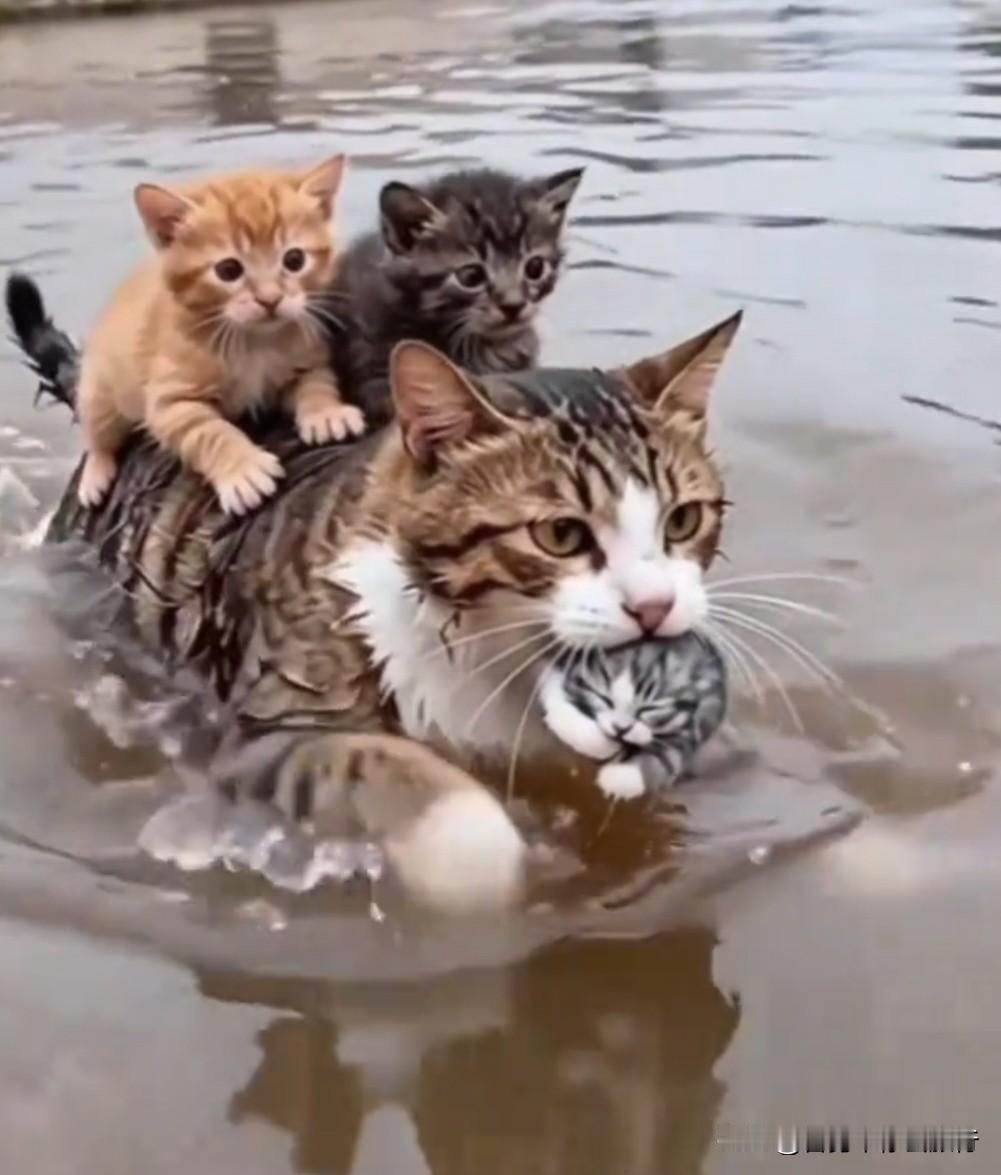 《妈妈的背》
 我趴在妈妈的背上，浑黄的洪水在我眼前晃得人头晕。
 雨水砸在我身