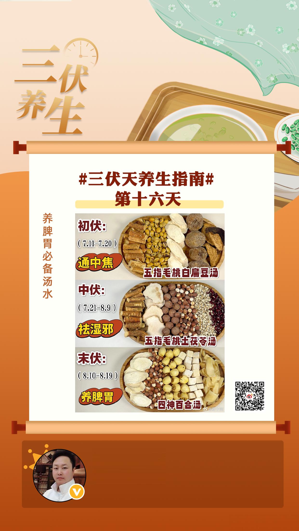 三伏第十五天 #三伏天养生指南#【三伏天养脾胃必备汤水】分享三伏天养生知识，让这