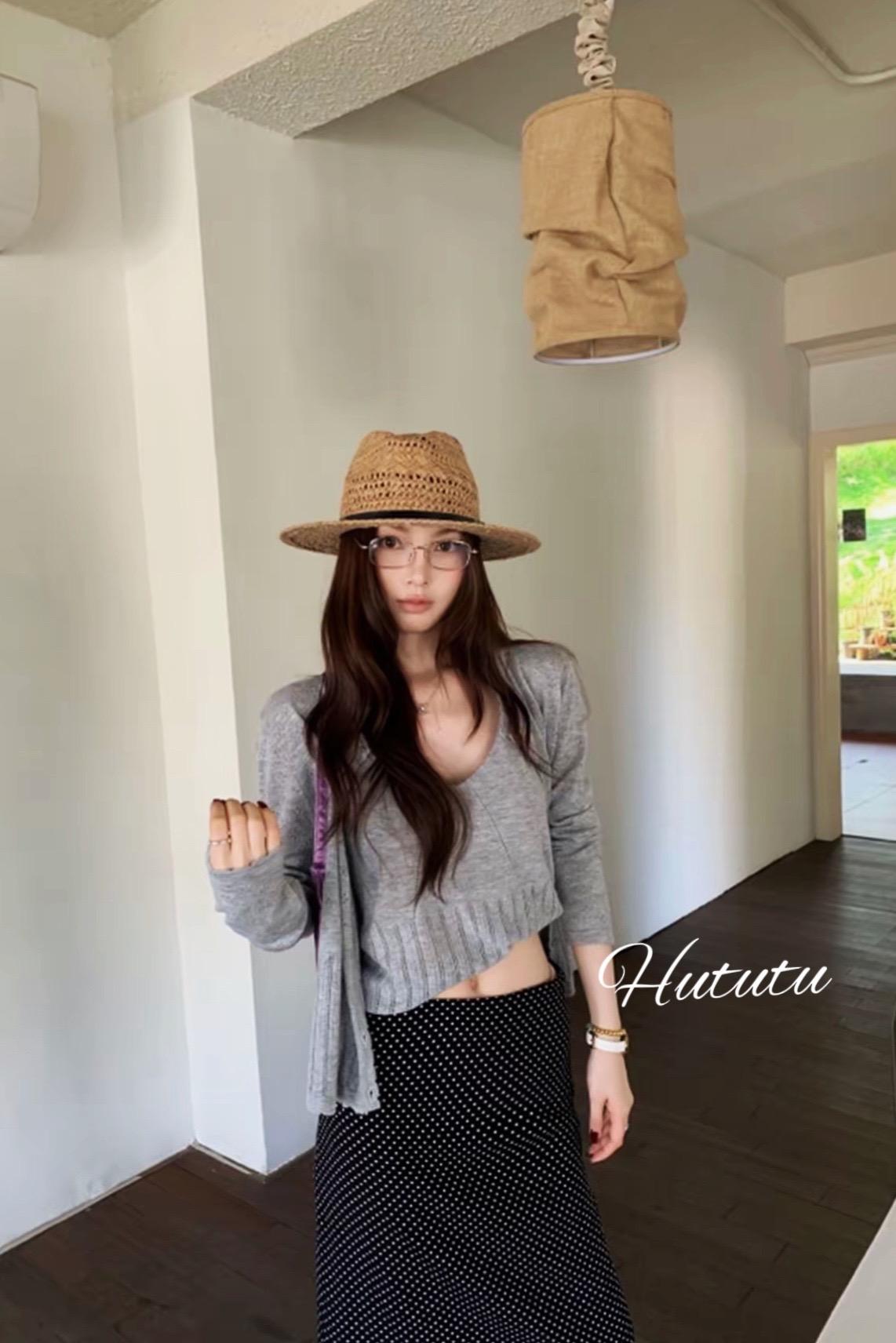 春天当然少不了针织啦。好韩好美～