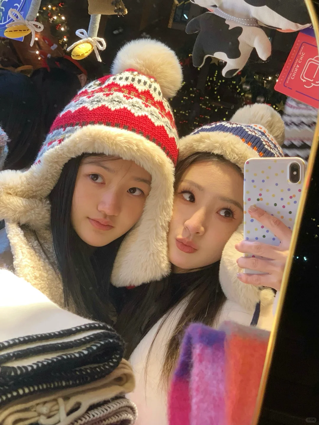 和女儿去逛圣诞集市了嘿嘿