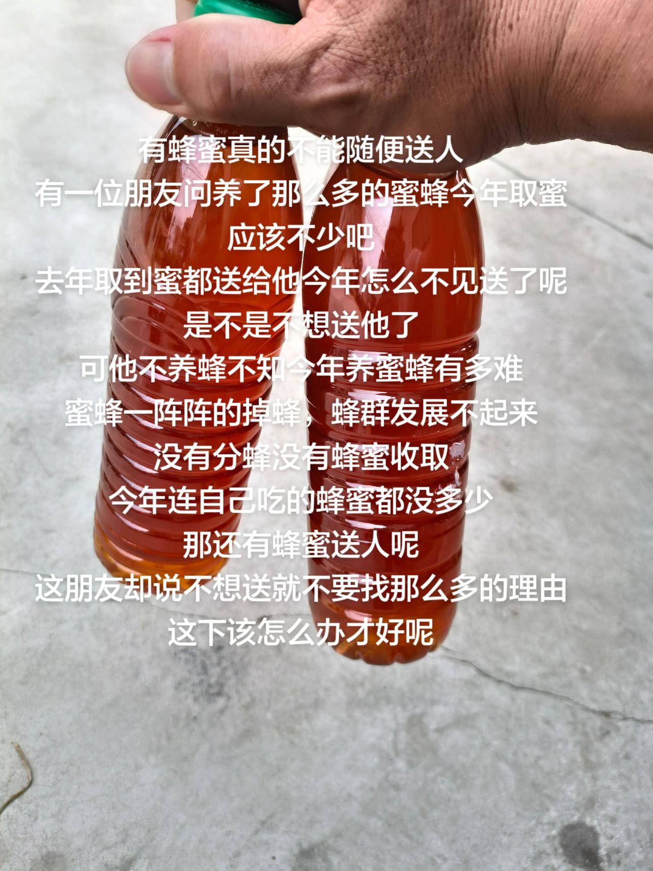 有蜂蜜真的不能随便送人
有一位朋友问养了那么多的蜜蜂今年取蜜应该不少吧
去年取到