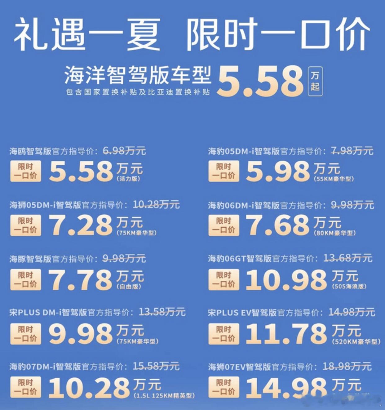 前些年9.98万只能买秦PLUS DM-i，如今已经能买宋PLUS DM-i……