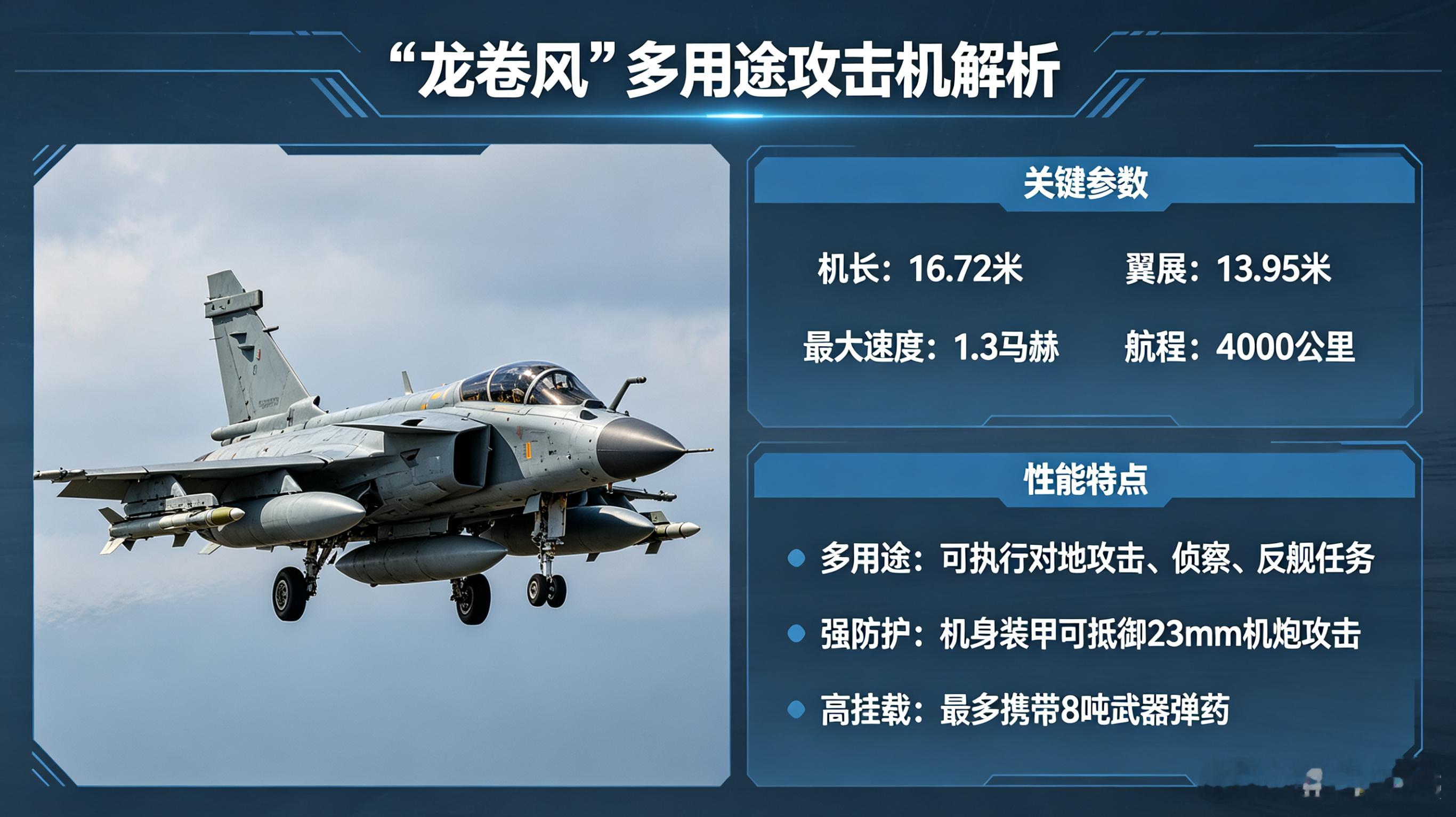 每天认识一件兵器每天认识一件兵器——“狂风”（Tornado）战斗轰炸机今天聊一