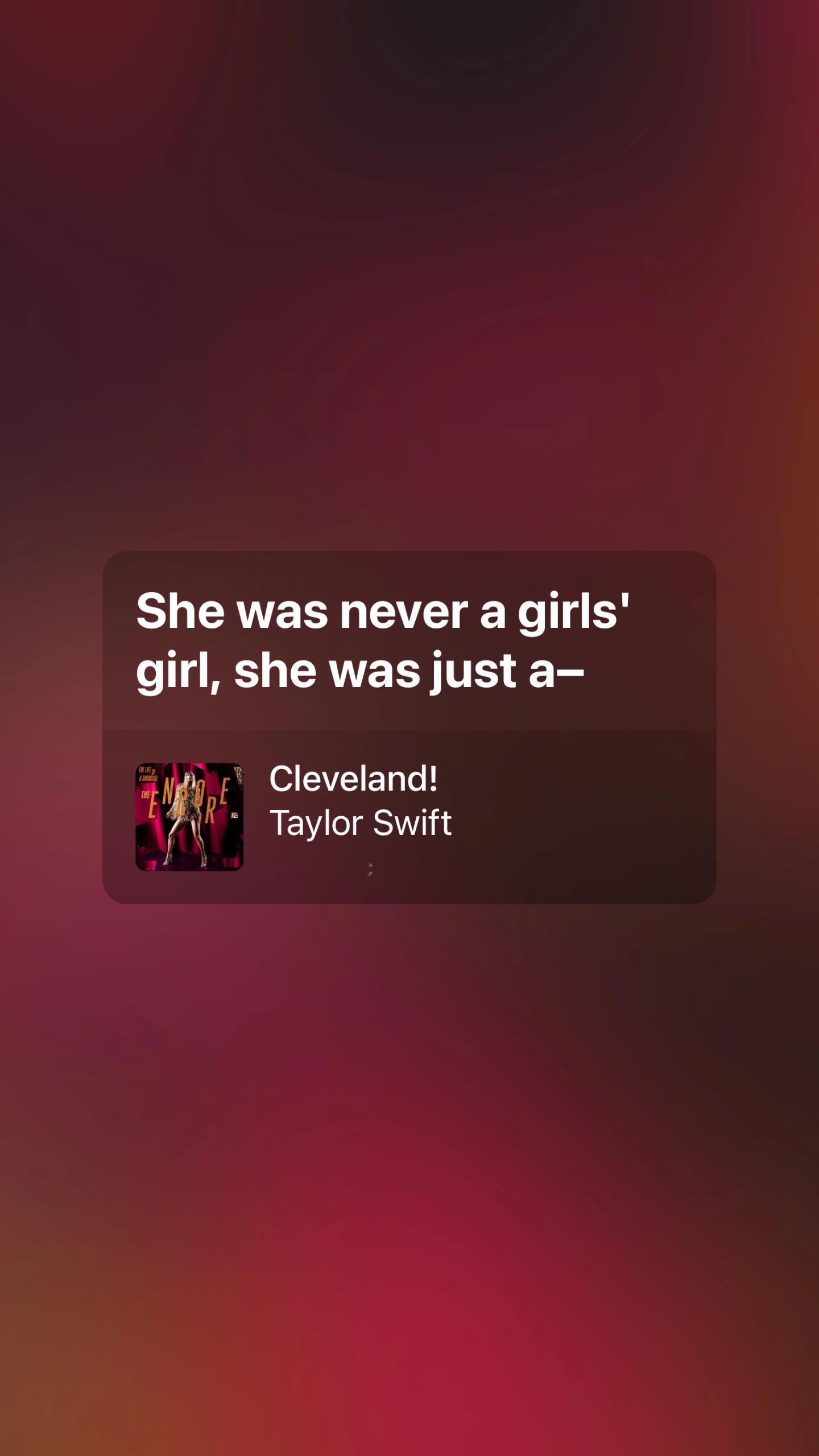 「She was never a girls' girl.」 —— Taylor