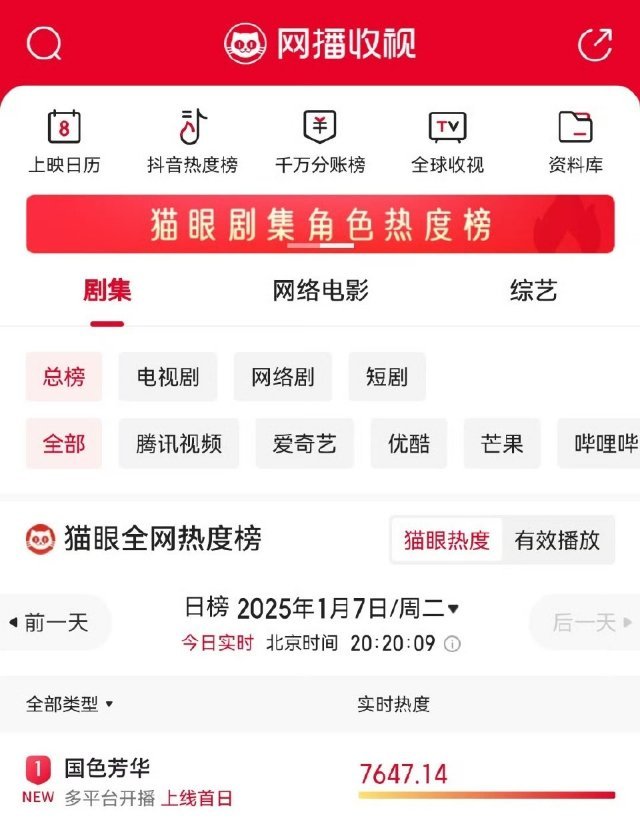 国色芳华开播 你就看吧  一看一个不吱声[doge]不愧是开年大剧，质感真的太好