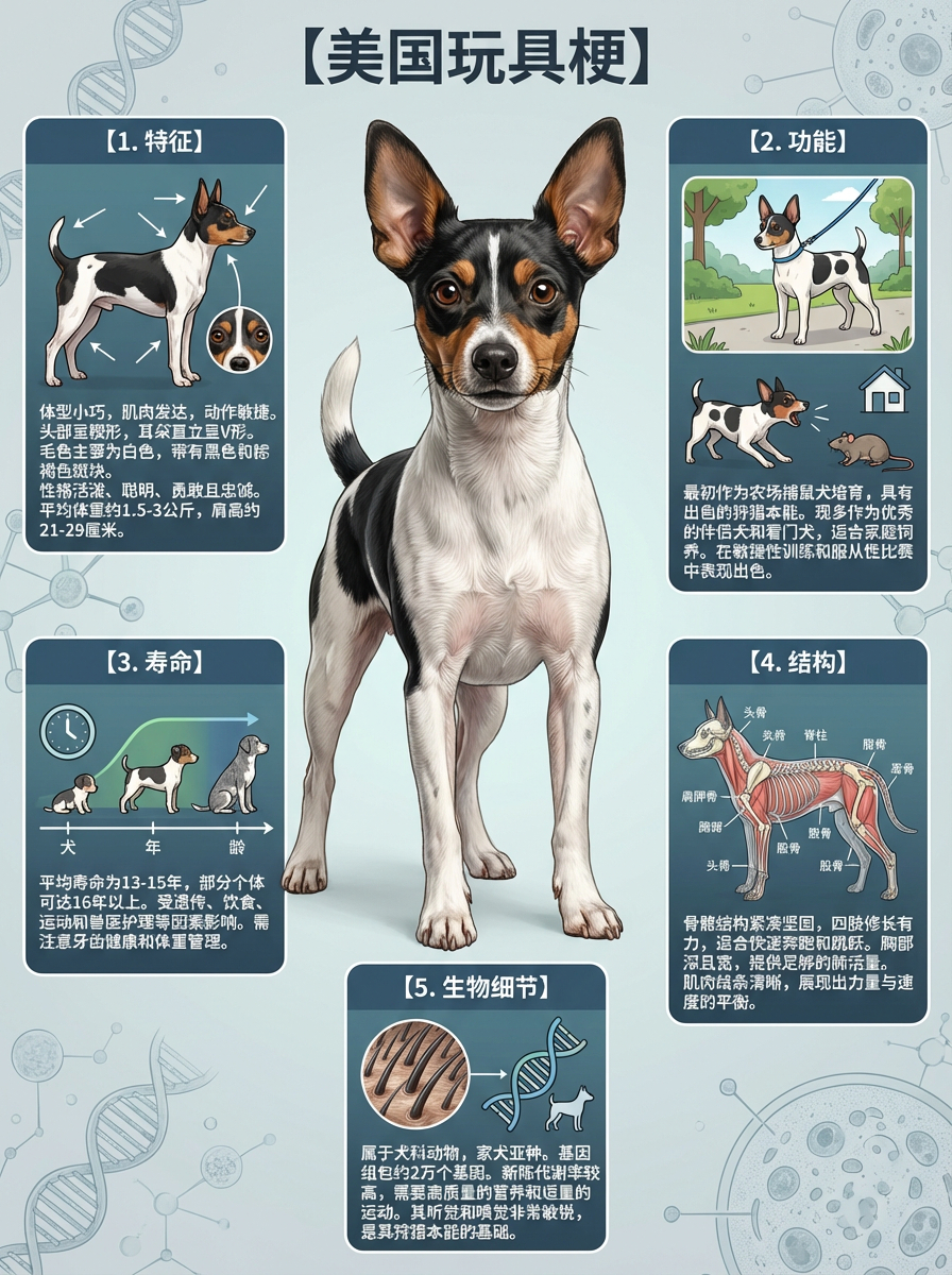 我AI的动物 今天来认识超萌的美国玩具梗！它就像个精致的小玩偶，体型小巧，模样可