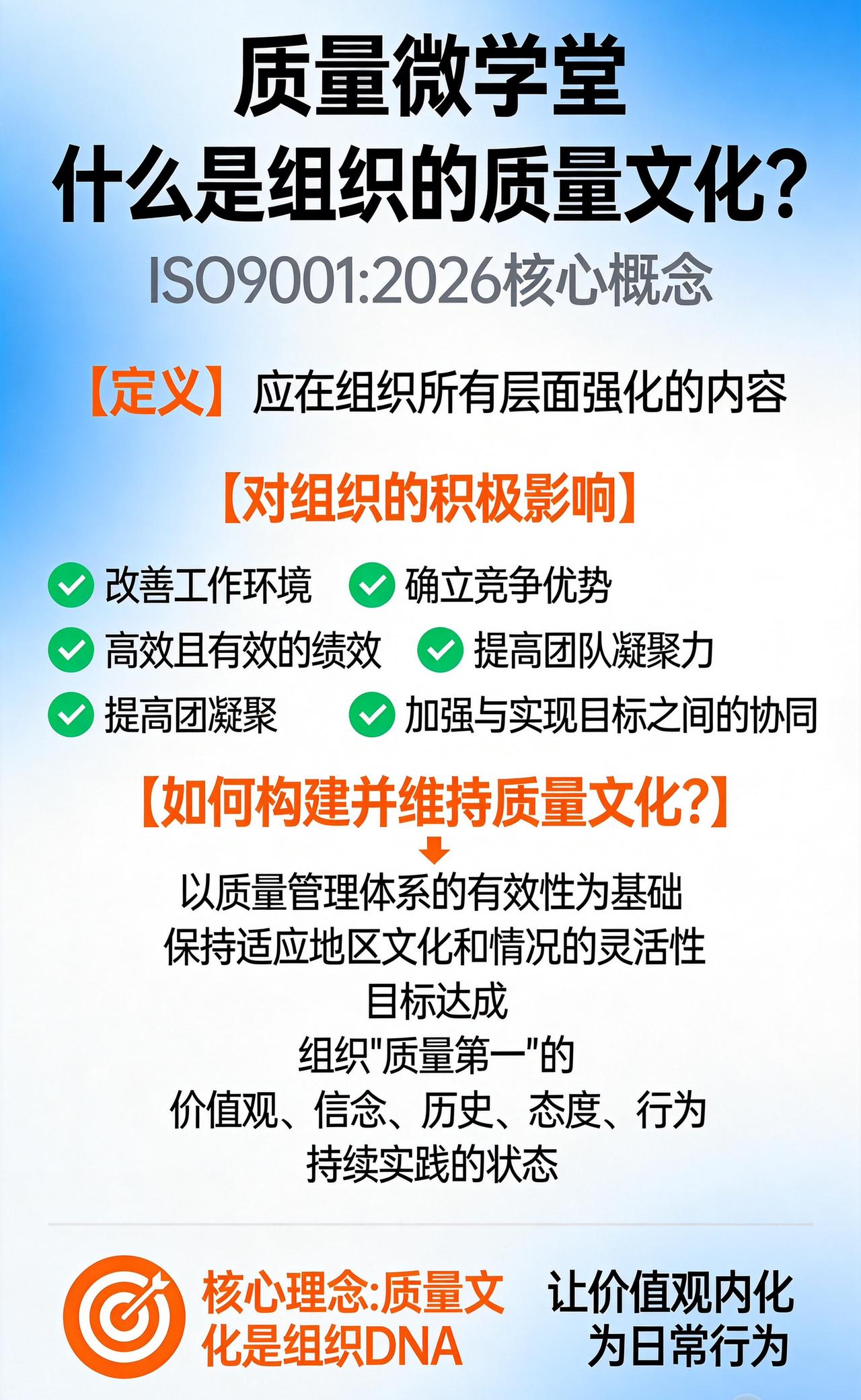 ISO9001:2026什么是质量文化？什么是组织的质量文化？质量管理体系iso