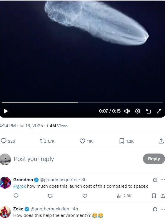 喷子果然不分国籍！当老外看到我们的天舟9号货运飞船在空中形成漂亮的“水母云”时，