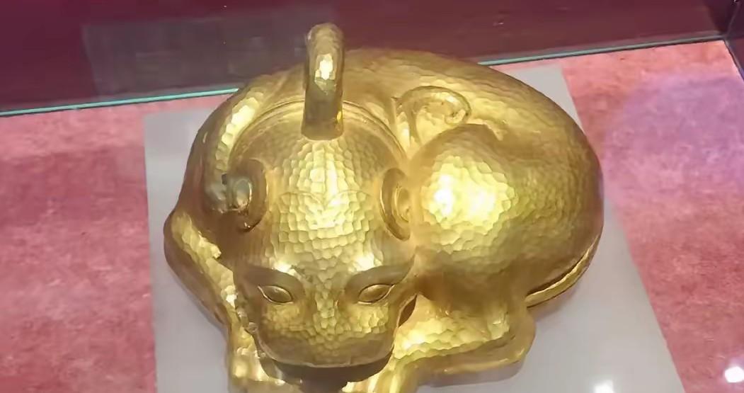 西汉金兽据说算是南京博物院的镇馆之宝了，是99%的打造，最近被发现感觉哪里不对，